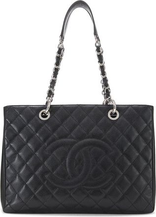 Chanel Black Caviar Leather Grand Shopping Tote (Gst) (Authentic Pre-Loved)