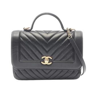 Chanel Pre-owned Vintage Schoudertas - Dames - Pre-owned - Zwart - Maat: ONE Size Leer