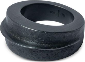 Parts Of Four Foldform Crescent sterling-silver ring - unisex - Oxidised Sterling Silver - 10 - Black