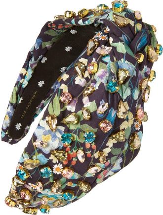 Lele Sadoughi Mixed Crystal Knotted Headband in Midnight Fairytale Forest at Nordstrom