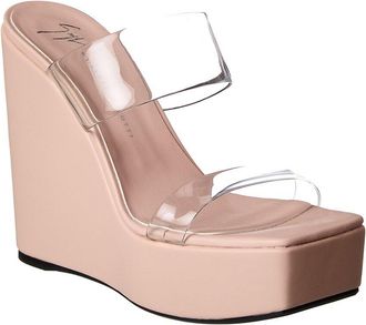 Giuseppe Zanotti Zanilla 90 Vinyl & Leather Wedge Sandal