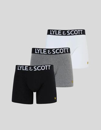 Lyle & Scott Mens Trunk with Wide Satin Waistband - Black - Size: 37/36/32