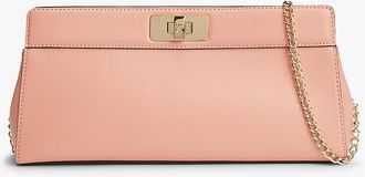 Tommy Hilfiger Womens Monogram T-Lock Clutch - Pink