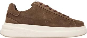 Guess Elba Genuine Suede Sneaker - Heren - Sneakers - Bruin - 44 EU - Katoen - Schoenen