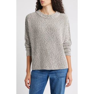 Frank & Eileen Montecito Cotton Sweater in Ivory Camel Navy at Nordstrom, Size X-Large