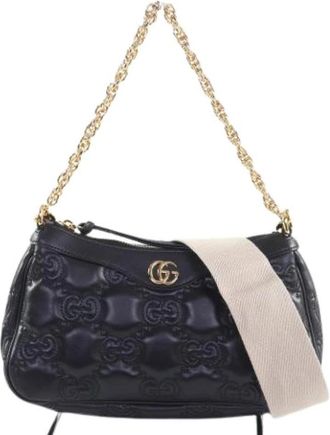 Gucci Pre-owned Vintage Schoudertas - Dames - Vintage Schoudertas - Zwart - ONE Size - Leer - Vintage