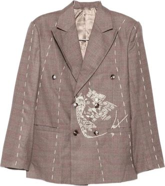KidSuper Studios Sut-05 Blazer - Heren - Blazers - Bruin - L - Leer - Jassen