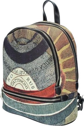 Gattinoni Tassen, Dames, Veelkleurig, ONE Size, Leer, Planetarium M Rugzak