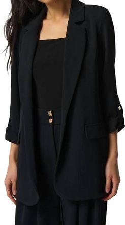 Joseph Ribkoff Notched Collar Blazer In Black