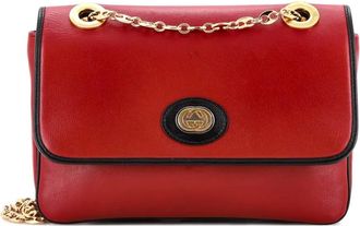 Gucci Marina Chain Flap Bag Leather Small crossbody bag - Rood