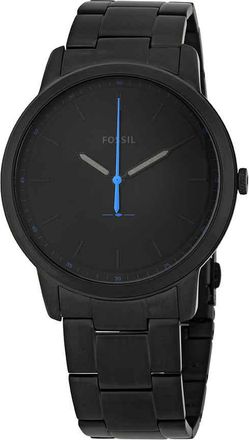 Fossil The Minimalist Black Satin Dial Mens Watch FS5308