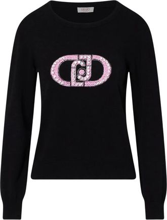 Liu Jo Jersey de cuello redondo - Knitwear - Mujer - Negro - XL