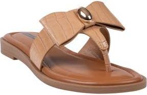 Good Choice Shoes Alba Bow Flat Slide Sandal in Beige at Nordstrom Rack, Size 7.5