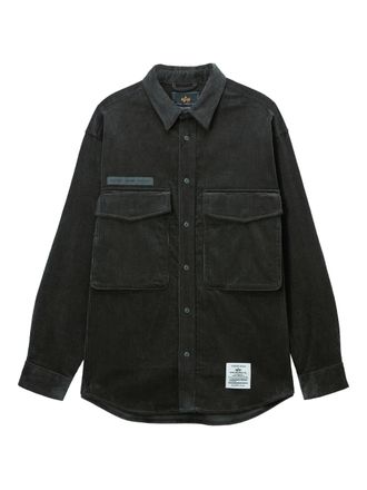 Alpha Industries corduroy patch-pocket shirt - men - Cotton - M - Green
