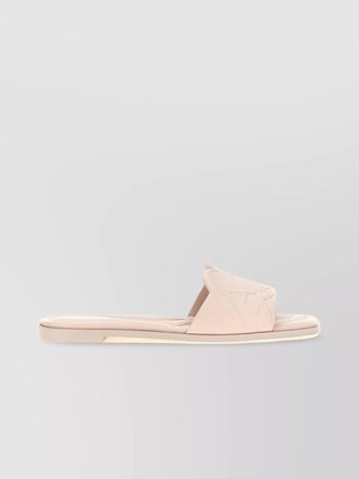 Alexander McQueen calf leather flat slide sandals