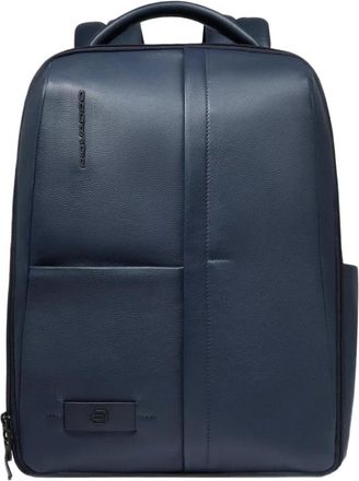 Piquadro W137 Backpack - Heren - Rugzakken - Blauw - ONE Size - Leer - Tassen