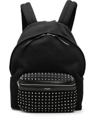 Saint Laurent 2016 Studded Canvas City backpack - Black