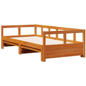 vidaXL Vidaxl - Daybed without Mattress Wax Brown 90x200 cm Solid Wood Pine
