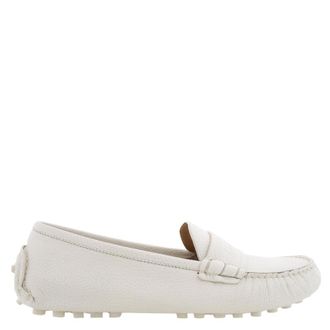 Ferragamo Iside Driver Moccasins with Logo, Size 7 C