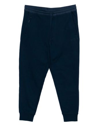 Yohji Yamamoto logo track pants - men - Cotton - M - Blue