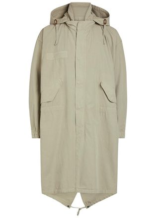 A.P.C. Hooded Cotton Parka Coat - Khaki - XL
