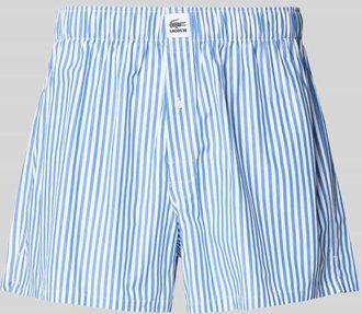 Lacoste Regular Fit Boxershorts aus reiner Baumwolle im 2er-Pack in Bleu, Gr&ouml;&szlig;e XXL