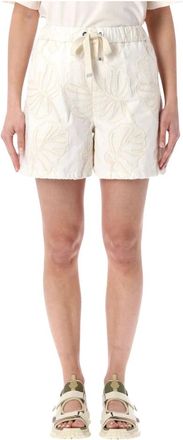 Moncler Korte Broeken, Dames, Wit, S, Casual Shorts