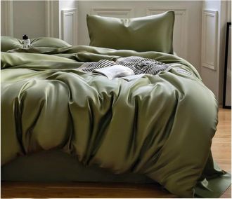 No Brand Juego De Ropa De Cama Doble Tama&ntilde;o King Size De Lujo, S&uacute;per Suave Y Fresco, De Tencel 300tc, Juego De 4 Piezas: 1 Funda N&oacute;rdica, 1 S&aacute;bana Y 2 Fundas D