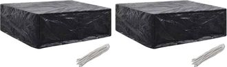 vidaXL Fundas De Muebles De Jard&iacute;n 2 Uds 8 Ojales 250x210x90 Cm Vidaxl