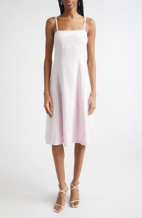 L'agence Mitzy Seamed Sleeveless Midi Dress in Icy Lilac at Nordstrom, Size 10