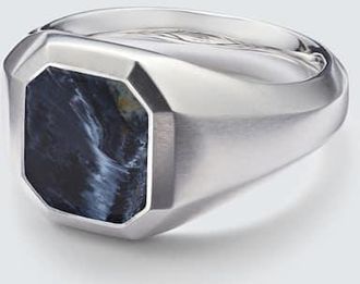 David Yurman Streamline sterling silver ring with pietersite