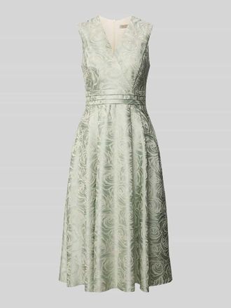 Rinascimento Rinascimento Regular Fit Midikleid mit floralem Allover-Stitching in Mint, Gr&ouml;&szlig;e XL