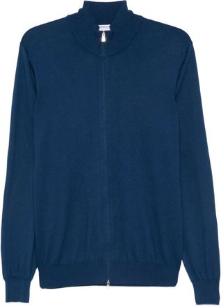 Gran Sasso zip-up cardigan - Blue