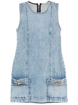 Stella McCartney Mouwloze jurk verfraaid met gesp - Blauw