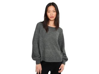 Vince Camuto Crew Neck with Raglan Puff Sleeve Womens Sweater Medium Heather Grey : XS, Spandex/Polyester/Acrylic
