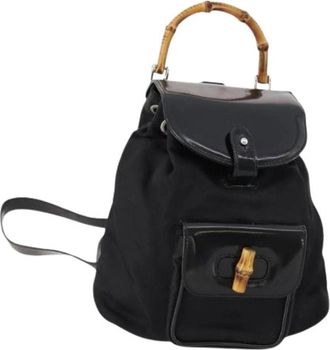 Gucci Pre-owned Backpacks, female, Black, Size: ONE SIZE Pre-owned Patent Leather Backpack