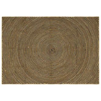 vidaXL Alfombra Natural Y Negro 160 X 230 Cm Yute Vidaxl