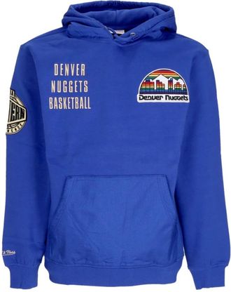 Mitchell & Ness Denver Nuggets Vintage Logo Hoodie - Heren - Hoodies - Blauw - S - Katoen - Hoodies & sweatvesten