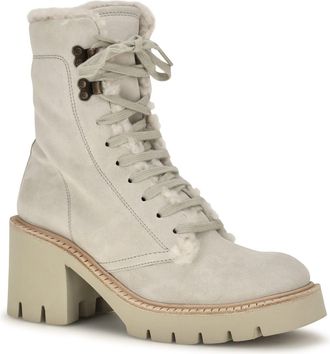 Pedro Garcia Womens Zineta Suede Lace-Up Ankle Boots Nacre Velour