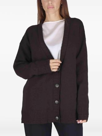 Maliparmi Vest met V-hals en knoop - Bruin