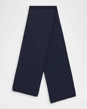 Emporio Armani Men & apos;s Eyelash-Fringe Wool Scarf