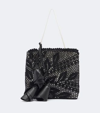 Magda Butrym Julia crochet satin top-handle bag