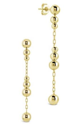 Sterling Forever Heather Bubble Station Link Drop Earrings in Gold at Nordstrom Rack