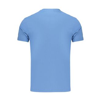 Napapijri Flag-Print Cotton T-Shirt - Blue