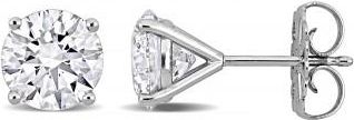 Allurez Round Cut Lab Grown Diamond Stud Earrings 14k White Gold (3.00ct)