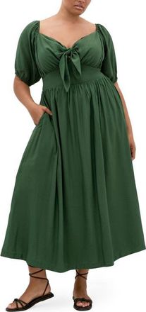 City Chic Villa Roma Maxi Dress in Jungle at Nordstrom, Size Xxxs