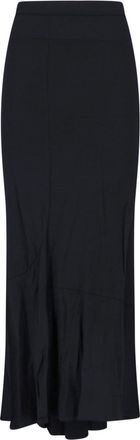 Junya Watanabe High-Waisted Midi Skirt With Textured Hem