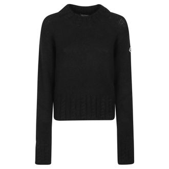 Moncler Su&eacute;ter de cuello alto en mezcla de alpaca - Knitwear - Mujer - Negro - S