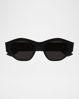 Bottega Veneta Classic Acetate Geometric Sunglasses