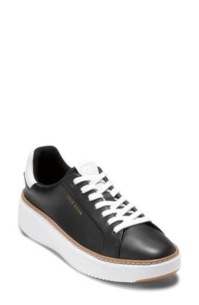 Cole Haan GrandPro Topspin Sneaker in Black Wp Leather at Nordstrom, Size 5